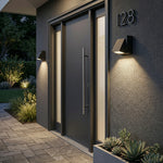 applique murale led moderne ip65 noir mat extérieure 3w 4000k 85v 265v abs