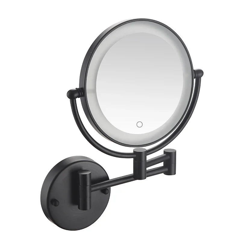 miroir cosmétique rond télescopique rotatif double face grossissant mural maquillage salle bain