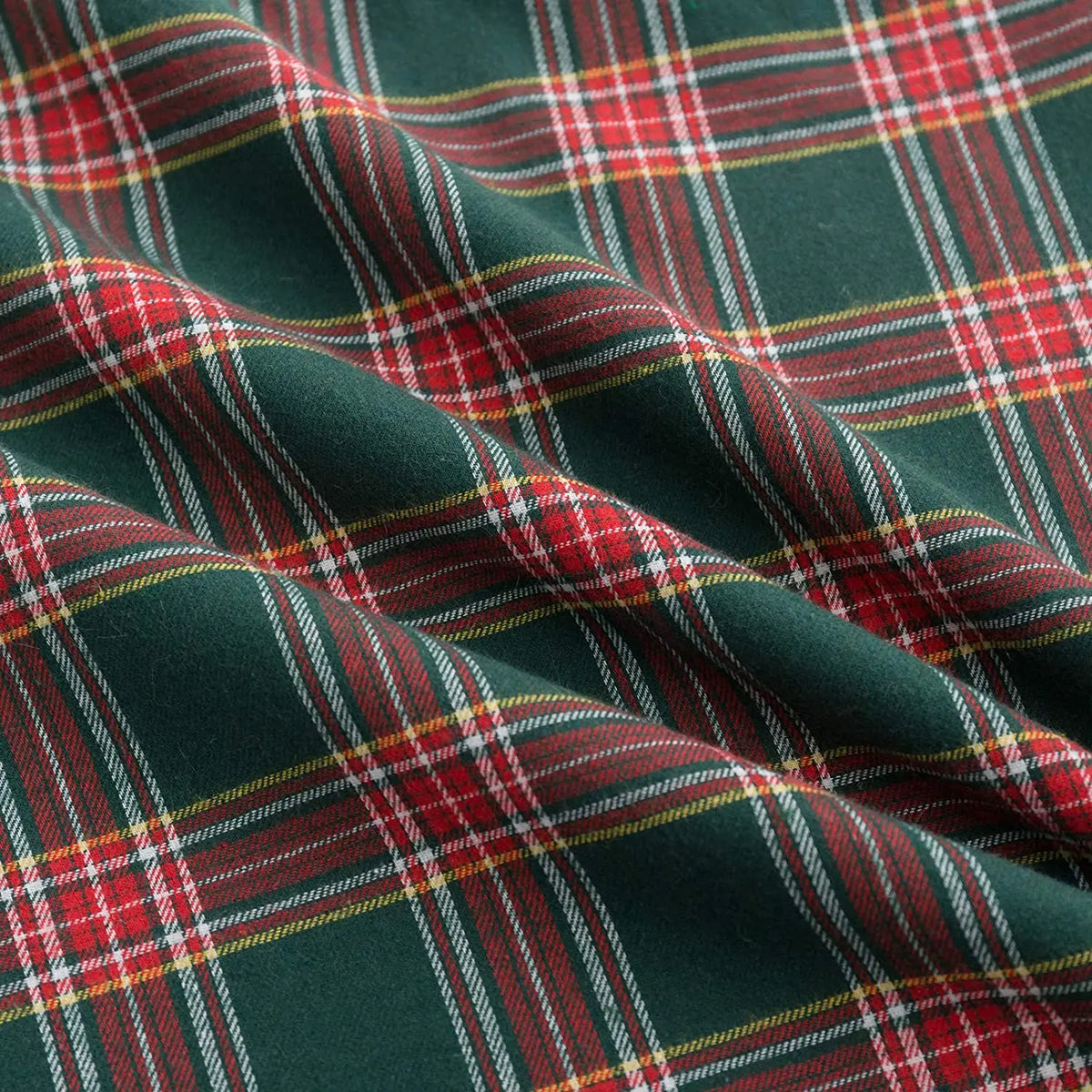 décoration intérieure coussin carreaux écossais vert rouge blanc traditionnels 45x45cm farmhouse