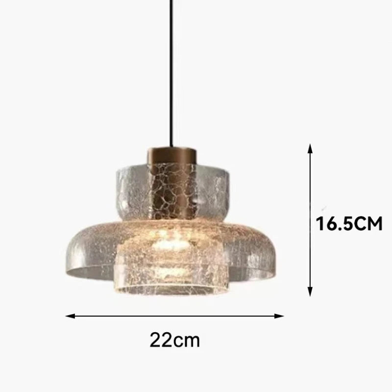 suspension lumineuse moderne verre craquelé transparent doré ampoules led 220v 240v moderne intérieur