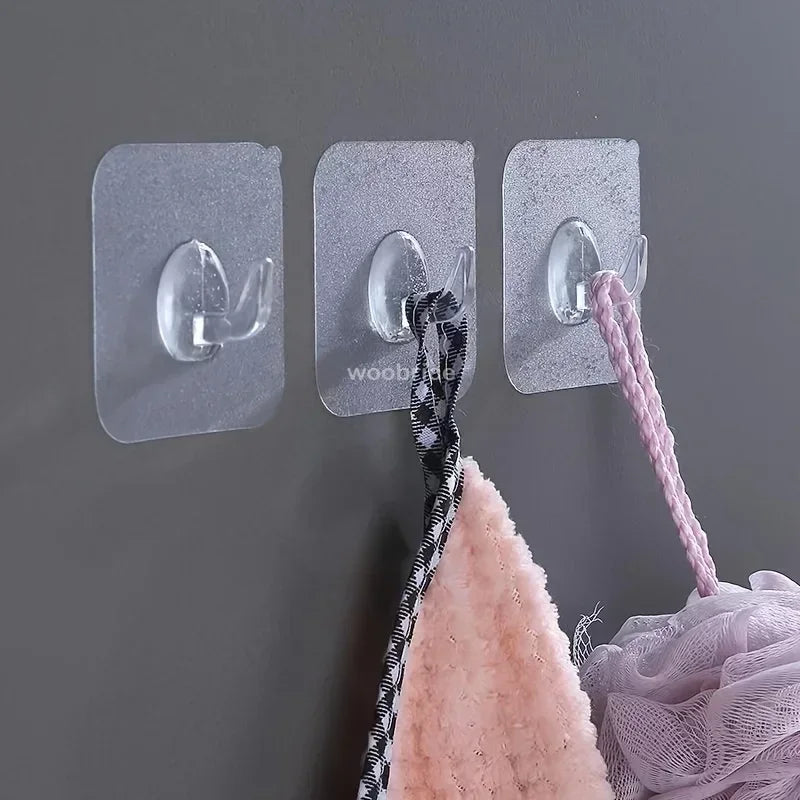 porte sacs porte clés adhésifs transparents support charge lourde multiple utilisation moderne pratique chambre