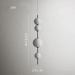 suspension moderne sphères blanches salon restaurant chambre led 6000k 4500k 3000k