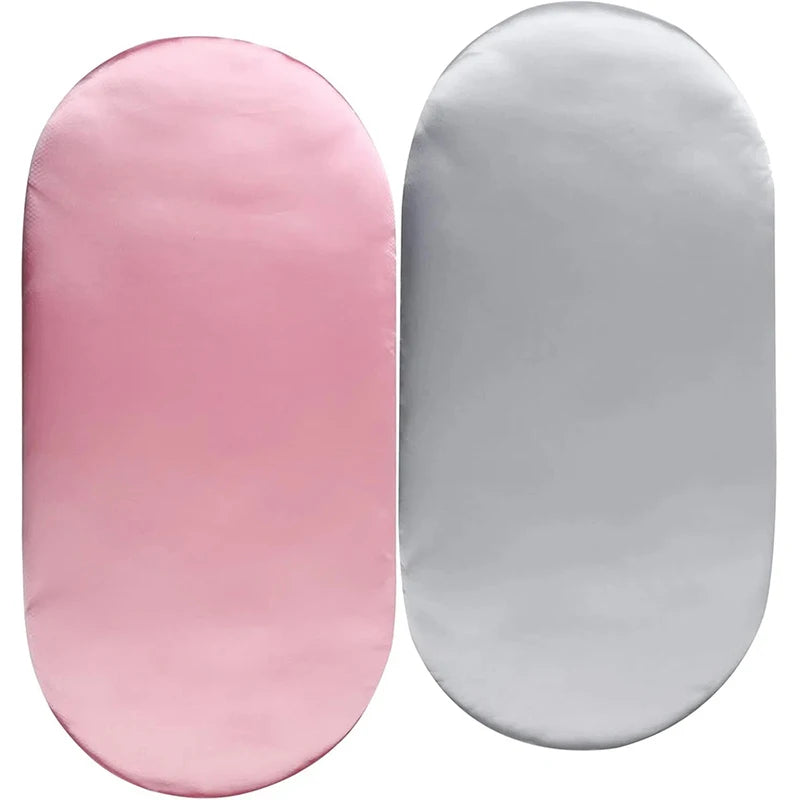 lit bébé couverture satin rose clair gris bleu ciel moderne élégant tranchant an polyestère