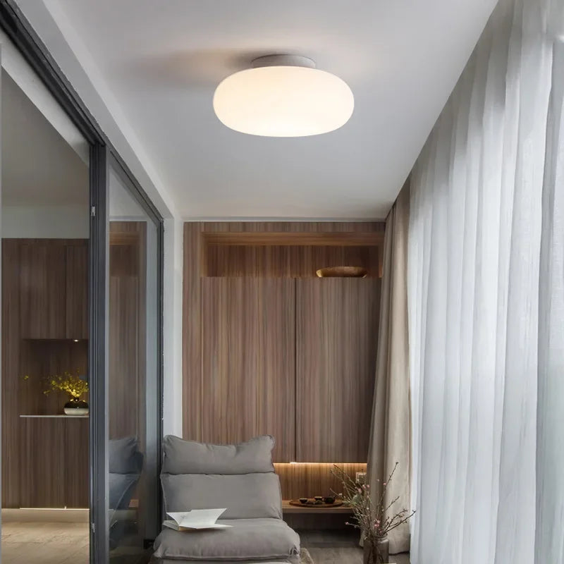 luminaire suspendu ovale moderne acrylique blanc 3000K 6000K salon chambre