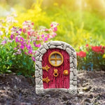 porte miniature rouge bleu vert bois pierre artisanale rustique adhésif poignée étoile trèfle cloche