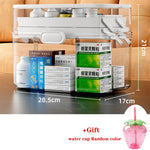 boîte médicaments transparente moderne réutilisable portable blanc beige