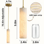 Suspension lumineuse marbrée moderne blanc beige marron clair pince câble doré