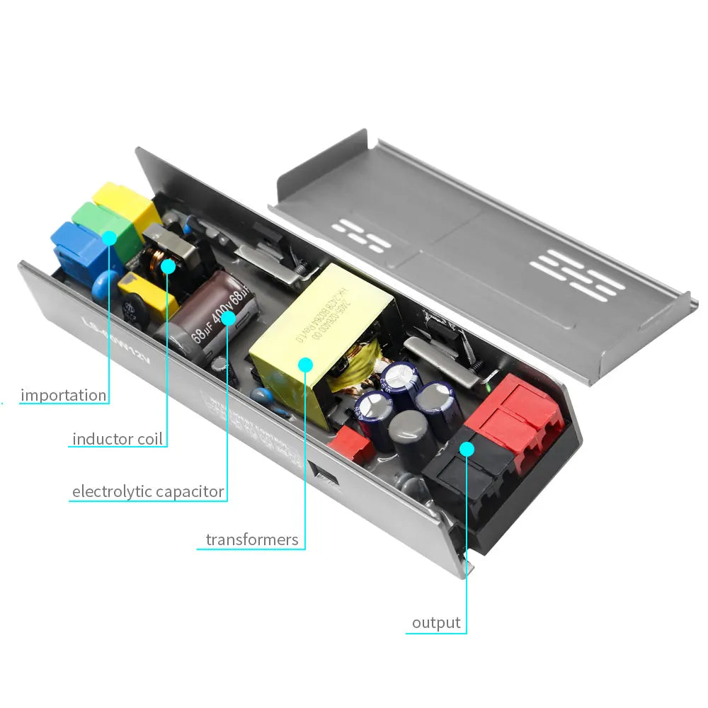 alimentation électrique transformateur led 12v 24v 60w 100w 200w 300w 400w clips moderne