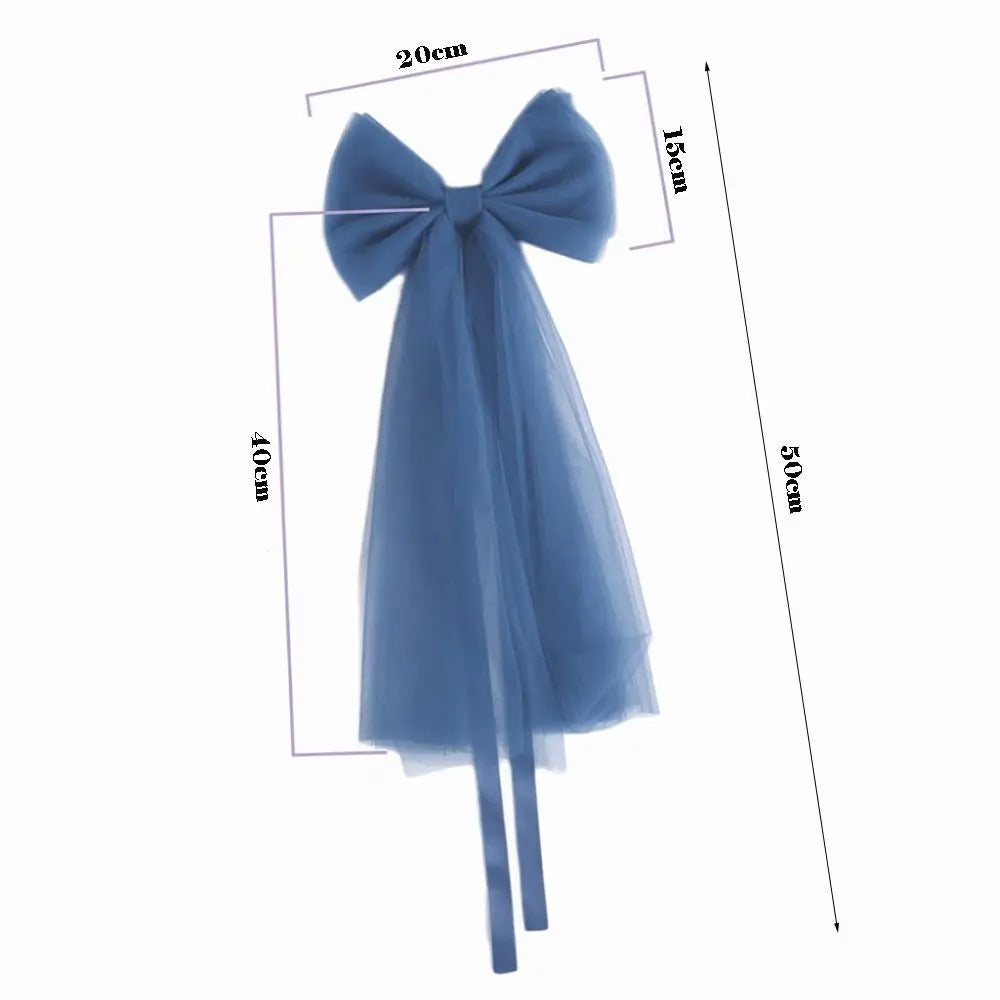 attaches rideau tulle texturé rubans décoratifs girly festif blanc violet orange bleu marine rose