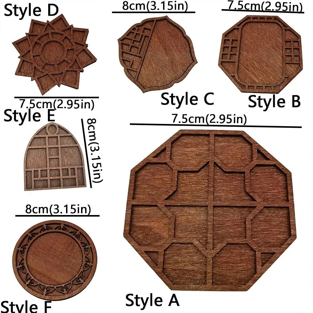 support bijoux pierres semi précieuses marron clair grille compartiments moderne multiple rangement spécimens minéraux