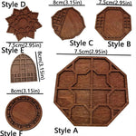 support bijoux pierres semi précieuses marron clair grille compartiments moderne multiple rangement spécimens minéraux