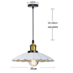 suspension lumineuse industrielle vintage filaire réglable blanc noir doré