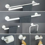 porte serviettes blanc moderne adhésif set accessoires salle bain papier toilette brosse dents