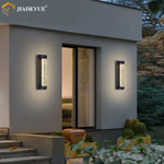applique murale moderne noire transparente ip65 led éclairage extérieur balcon jardin