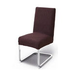 housse chaise extensible motif feuilles gris clair siège salle manger cuisine moderne