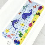 tapis baignoire enfant thème marin poissons coraux bulles ventouses salle bain sécurité antidérapant