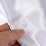 nappe satinée plissée élégante table blanc réutilisable festives occasions thématiques