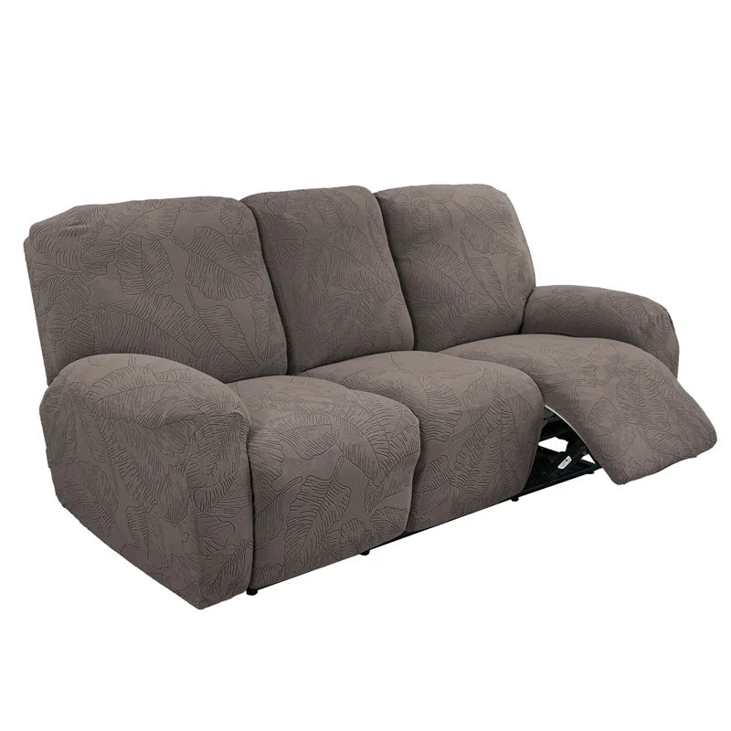 housses canapé gris imprimé végétal moderne pièces adhésifs polyester lavable printemps été