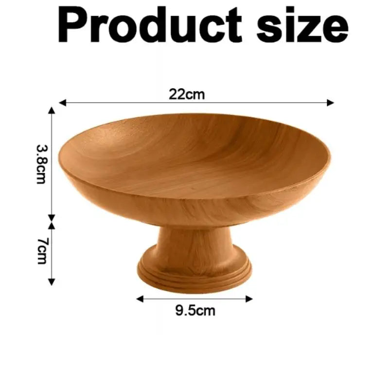assiettes pied bois marron clair modernes sans fixation 22cm 9.5cm