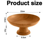 assiettes pied bois marron clair modernes sans fixation 22cm 9.5cm
