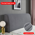 Installation facile de la housse élastique sur une tête de lit standard
