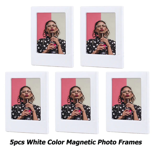 cadres photo magnétiques bleu clair rose noir blanc vert orange gris jaune modernes minimalistes
