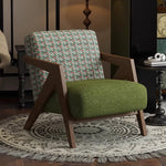 fauteuil moderne médieval bois assemblage facile salon balcon assise confortable motifs géométriques textures texturées