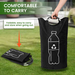 sac recyclage noir pliable oxford cloth 82l 115l multiple utilisation bouteilles plastique symbole recyclage