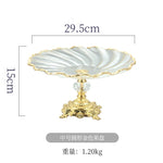 support fruits or noir rayures dorées classique baroque fourchette couteau hauteur 13cm