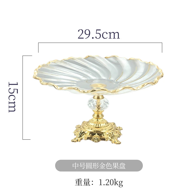 support fruits or noir rayures dorées classique baroque fourchette couteau hauteur 13cm