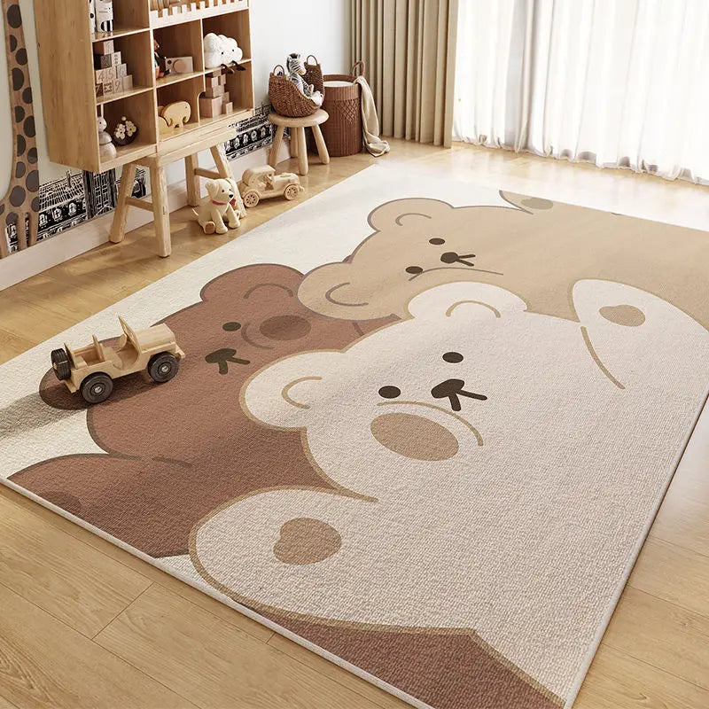 tapis polypropylène polyester antidérapant imperméable dessins animés ours astronaute moderne enfantin
