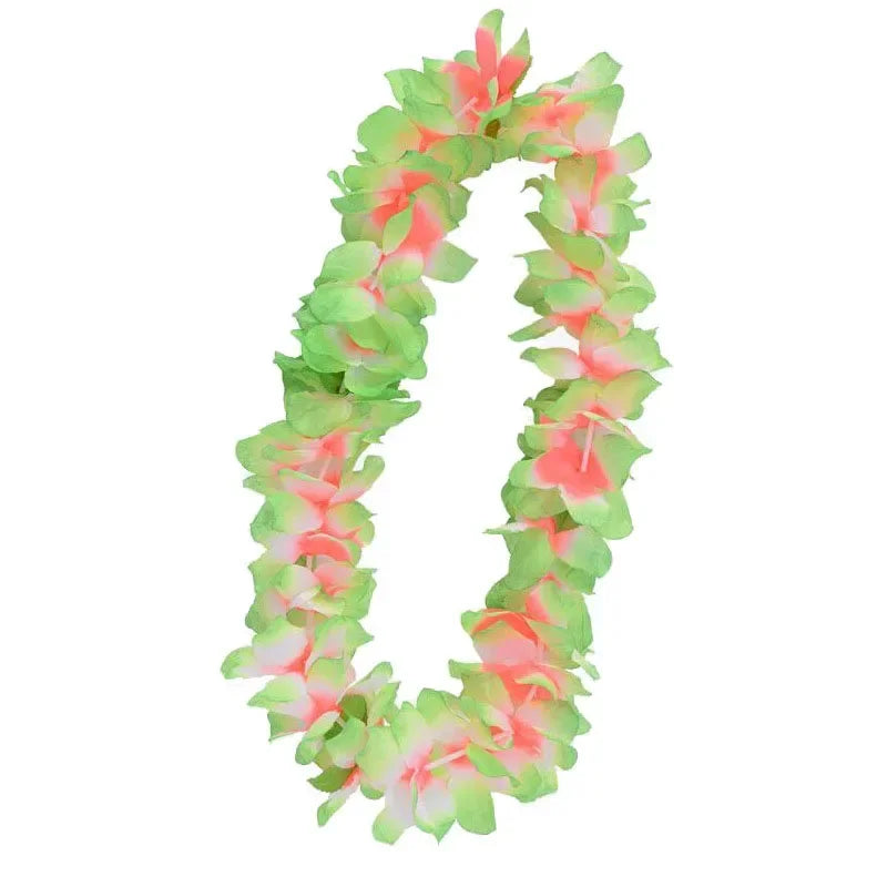 collier fleurs artificielles rouge rose violet jaune bleu vert occasion mariage anniversaire traditionnel