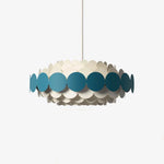 suspension lumineuse moderne blanc bleu vert orange circulaire géométrique opaque scandinave