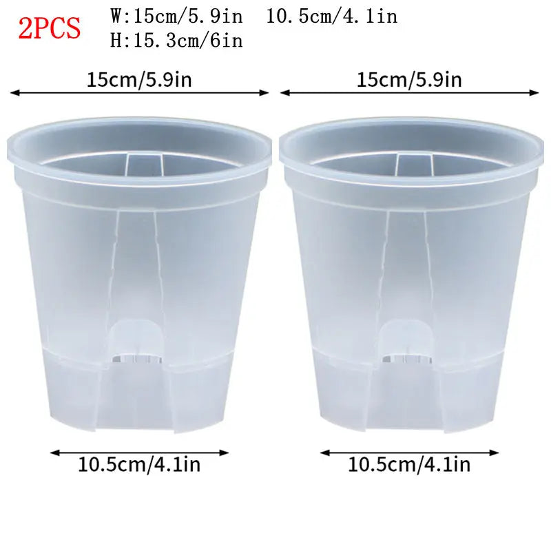 pots plantes transparents auto arrosants modernes ornementaux perforés diverse tailles