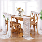 ruban dentelle blanc dentelle fine franges classique adhésif table événement saisonnelle noël halloween