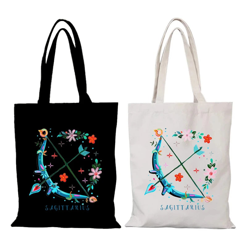 sac tissu fleur graphique sagittaire tribal poignées tote femme décontracté imprimé floral