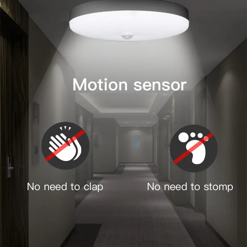 plafonnier led blanc moderne adhésif détecteur mouvement 110v 220v 15w 30w