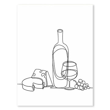 affiche toile minimaliste noir blanc lignes abstraites décoration murale moderne cuisine restaurant appartement
