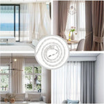 corde rideaux blanc texture tissée opacité moderne 5m suspension maison