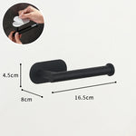 accessoire salle bain adhésif noir moderne porte rouleau papier toilette napkin holder suspension serviettes