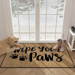 tapis d'entrée moderne fleurs colorées welcome chill out antidérapant résistant décoloration polyester