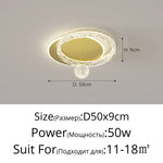 plafonnier led moderne noir doré blanc cristaux élégant boule lumineuse