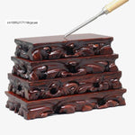 base racine sculptée bois rouge foncé sculptures complexes classique simple élégant