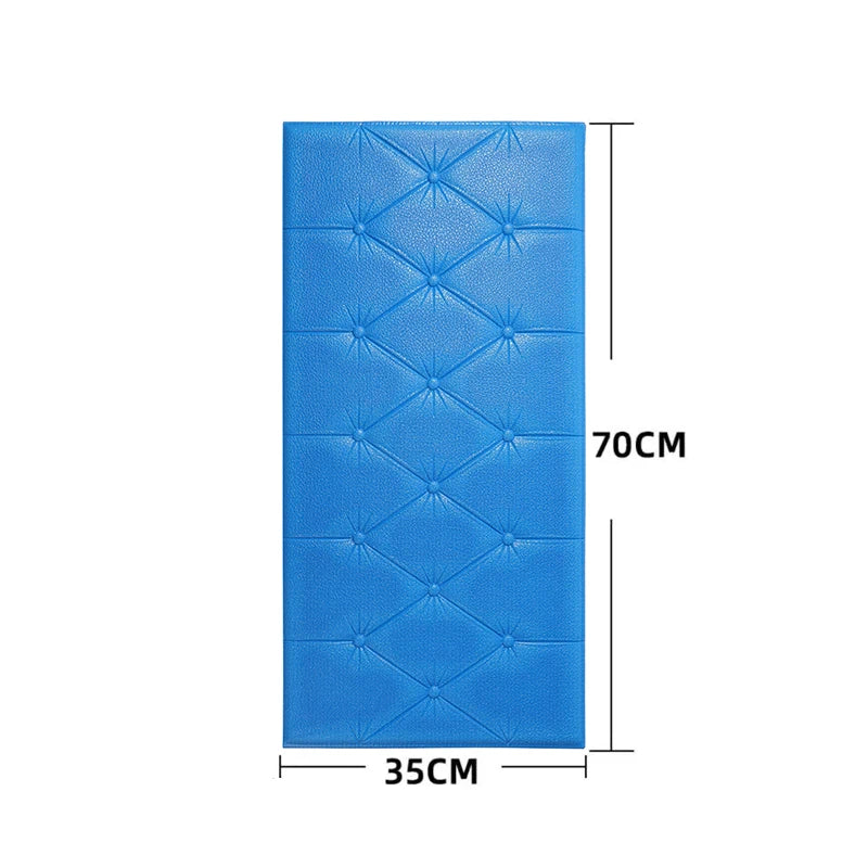 panneau tête lit moderne adhésif blanc rose clair bleu clair tufté diamant anti moissure