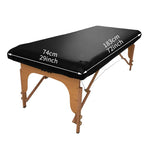 housse protection table massage simili cuir noir couverture remplacement lit spa ajustée adultes moderne