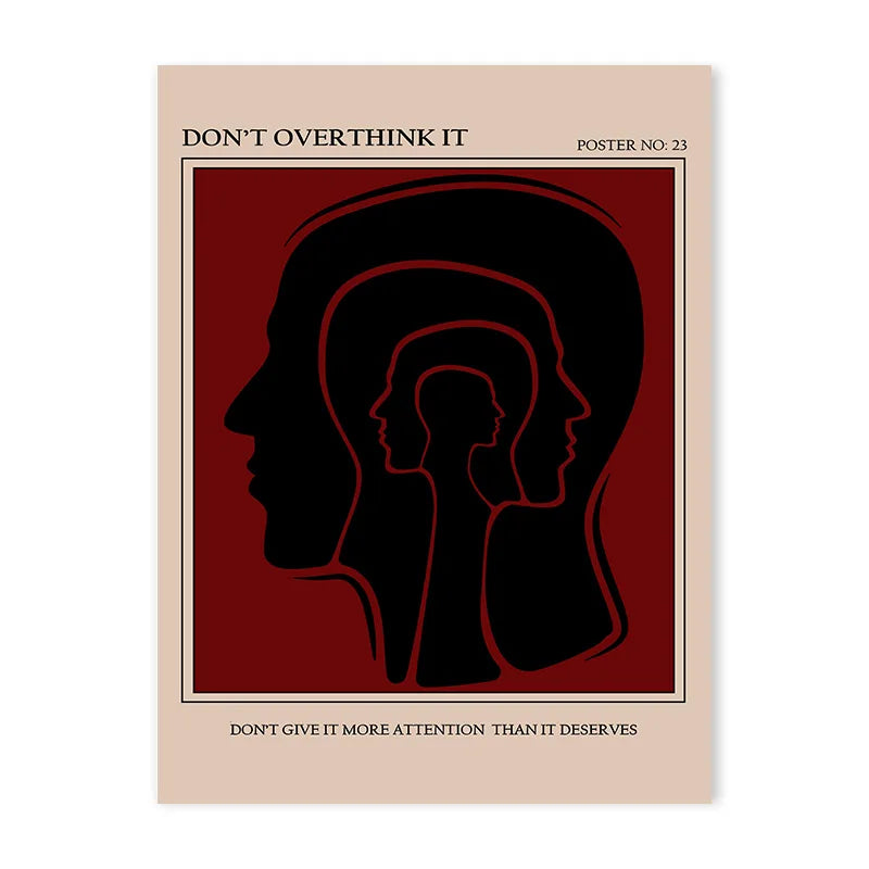 toile d'art abstraite moderne graphique tête silhouettes ondulations cœur rouge noirintérieur décoration chambre salon