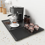 tapis séchage vaisselle silicone noir surface rugueuse moderne salle bains cuisinewasher imperméable