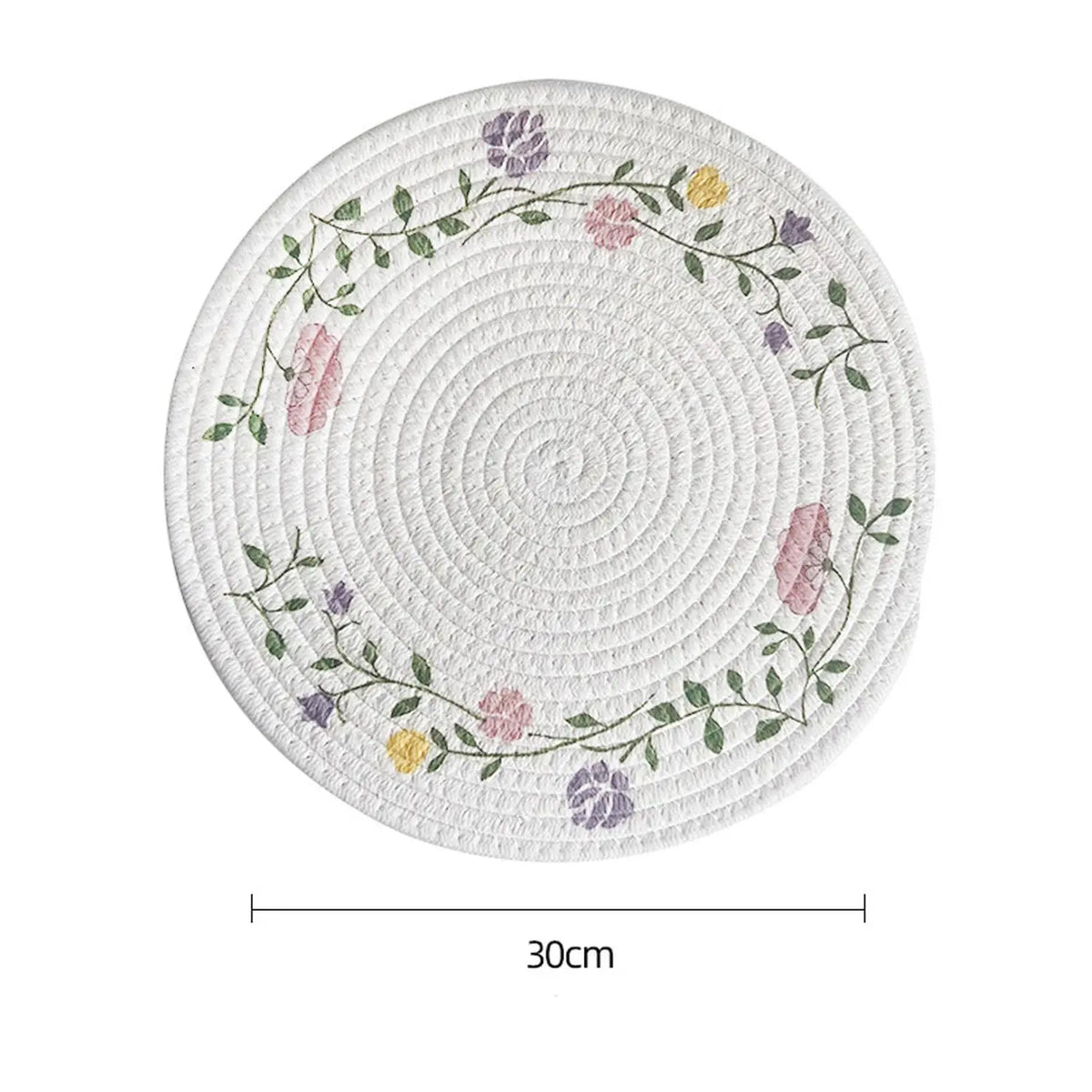 ensemble assiettes sous verres fleurs motif artisanal rustique cuisine table manger
