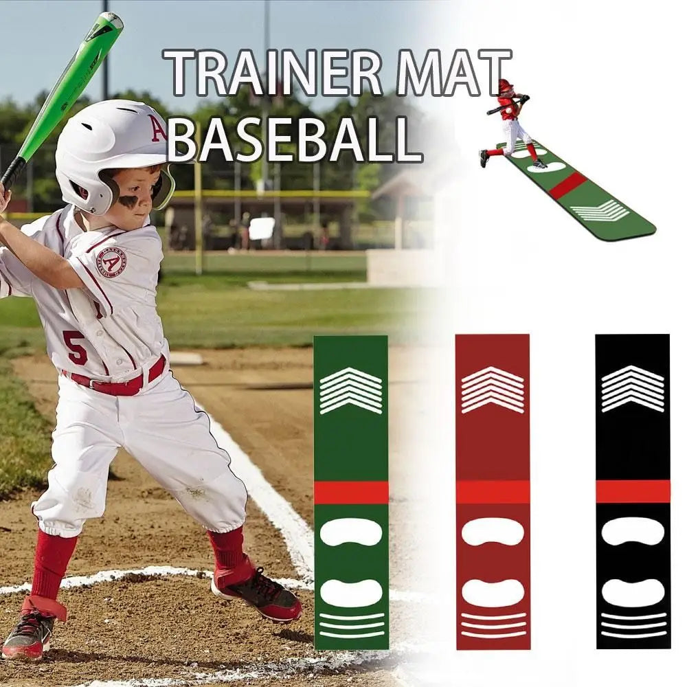 tapis entraînement baseball enfants rouge vert noir lignes repère antidérapant portable chevron ovales