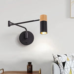 lampes murales modernes articulées noir blanc bois or gris minimaliste fixées mur abat jour